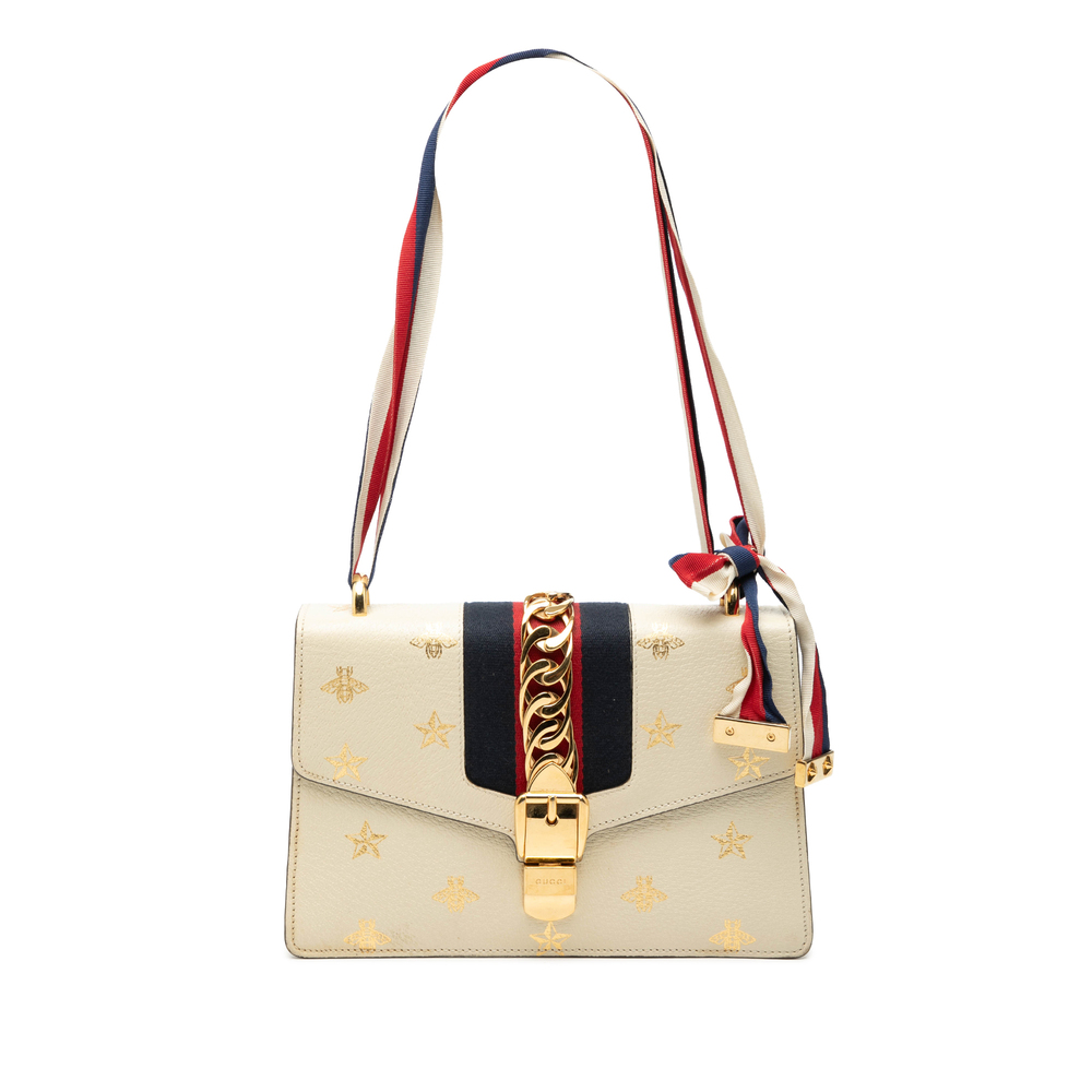 Pre-Loved Gucci Small Calfkin Bee Star Sylvie Satchel - Picture 1 of 7